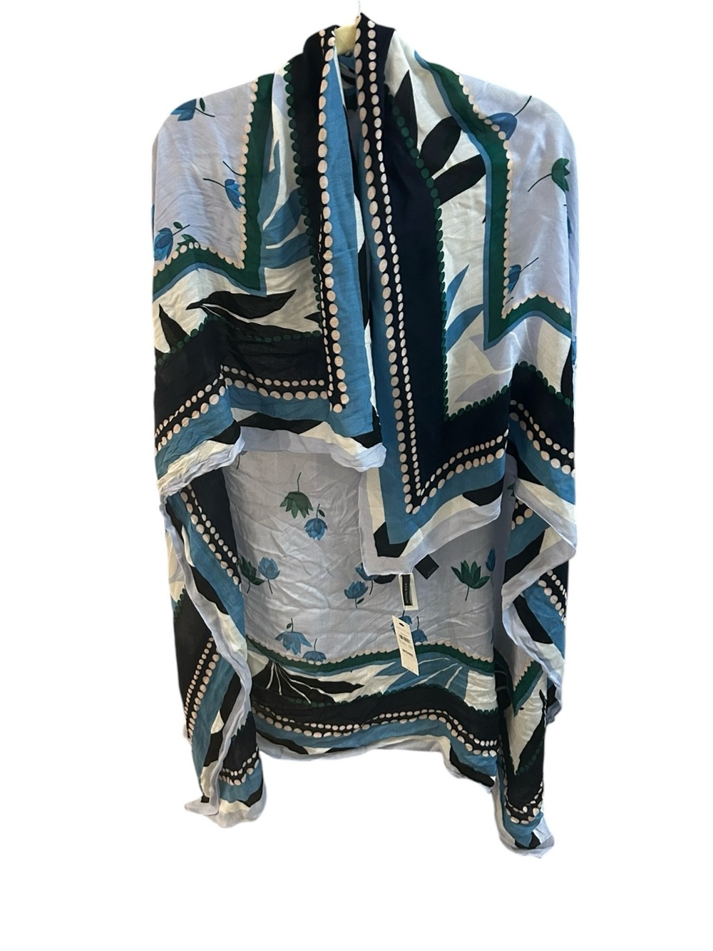 NWT Ann Taylor women's square floral abstract scarf/shaw